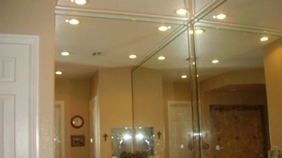 Restroom Mirrored Wall Photo